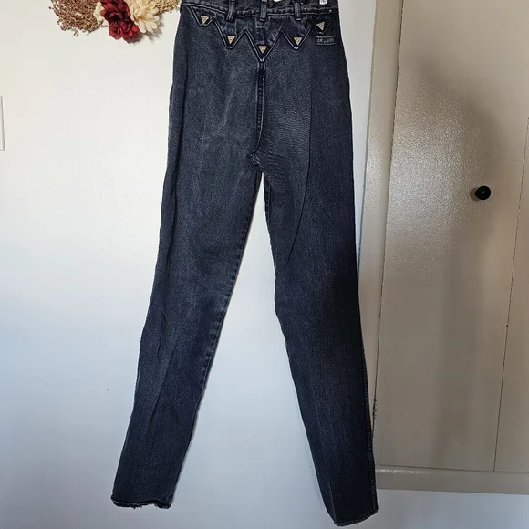 80's Fancy Ass Jeans with chap style paneling. - Picture 4 of 11